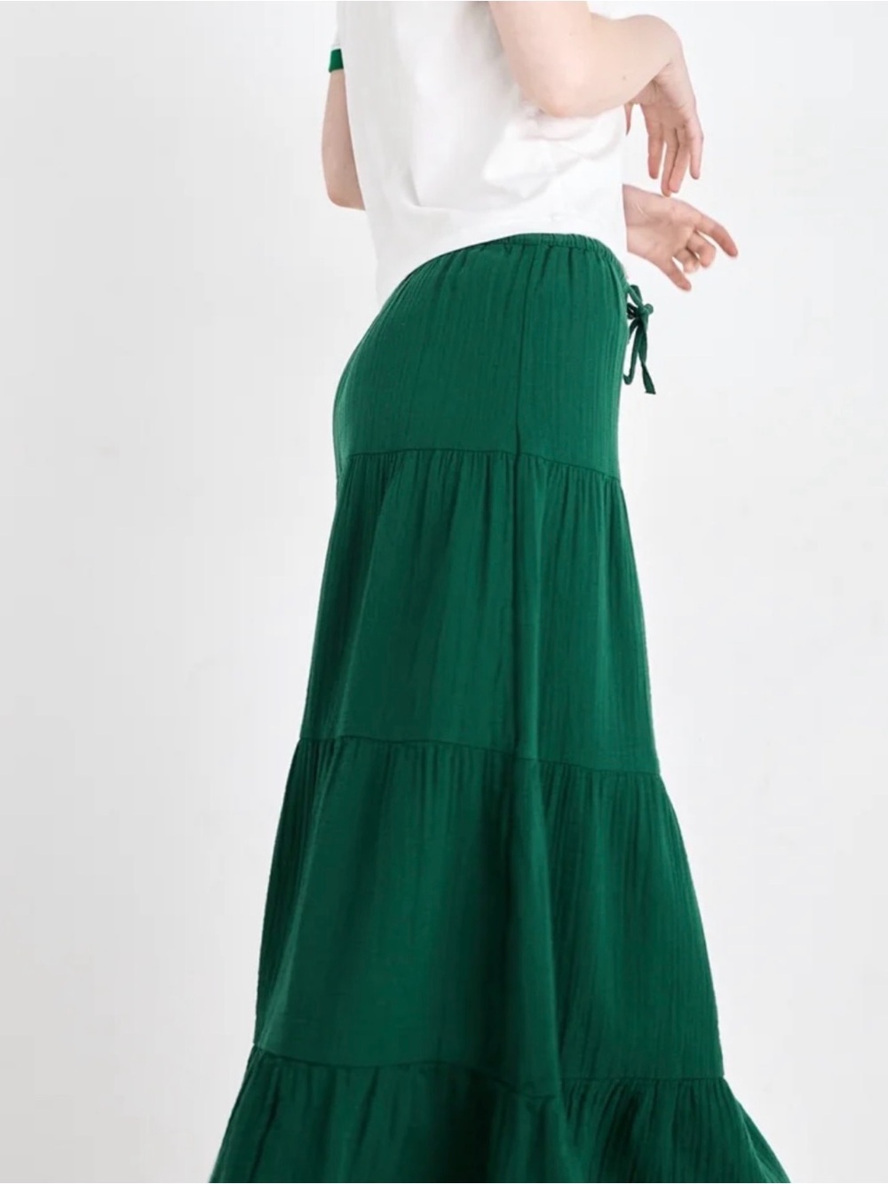 GAP Teal Tiered Maxi Skirt